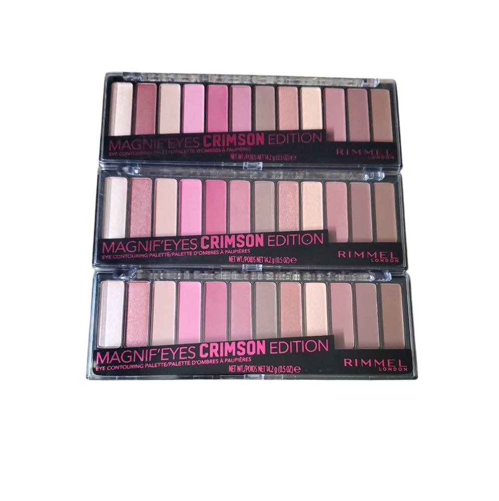 (3) Rimmel London Magnif'eyes Eyeshadow Palette 007 Crimson